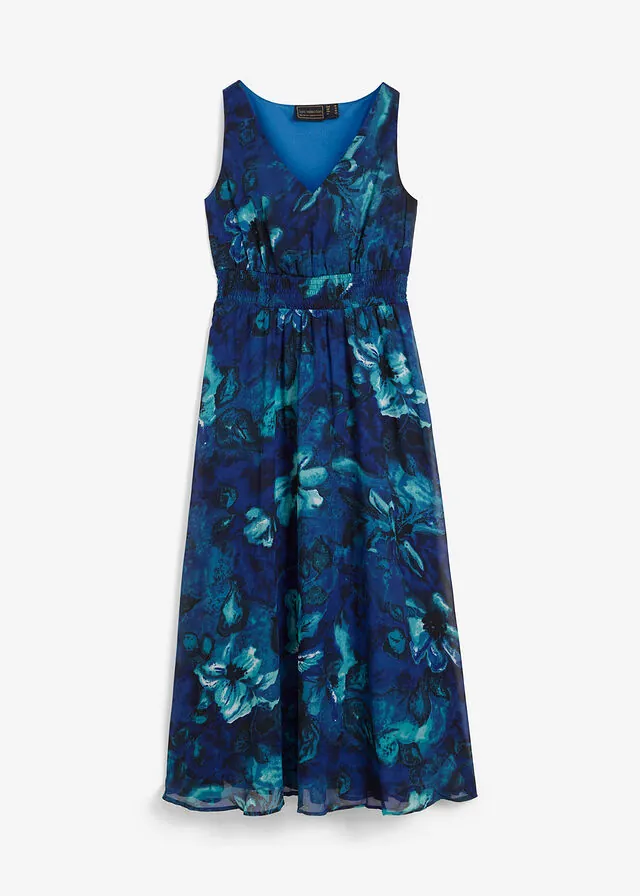 Vestido largo de gasa