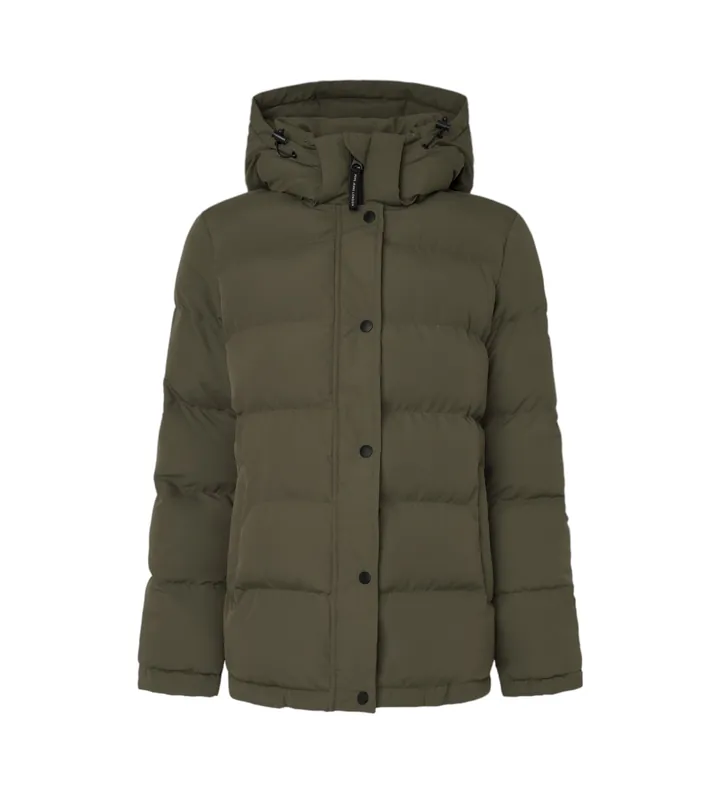 Pepe Jeans para mujer. PL402438 Plumífero Bibi verde (L), Casual, Poliéster, Sostenible