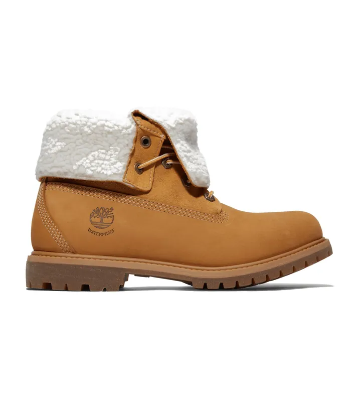 Timberland para mujer. TB18329R2311 Botines de Piel impermeables Authentic marrón (36 W), Plano, 1 a 3cm, Casual, Amarillo