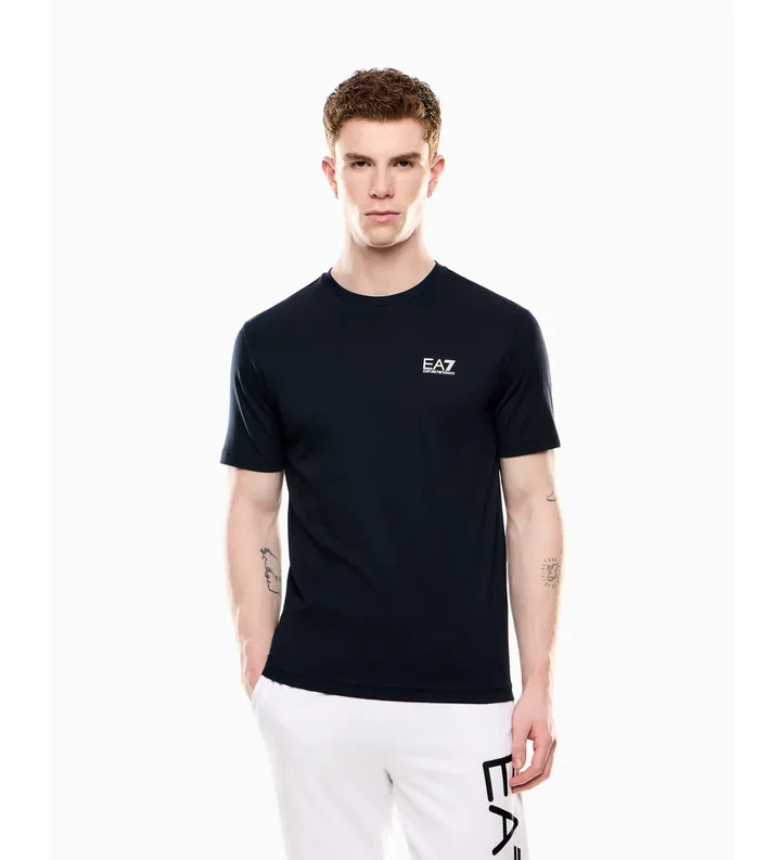EA7 para hombre. 7M000567_AF10375 Camiseta Temp marino (L), Casual, Algodón, Manga corta
