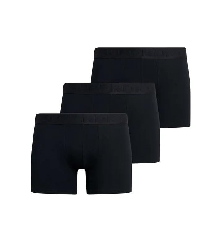 Superdry para hombre. M3110452C Pack de 3 Bóxers Diseño negro (L), Homewear, Algodón