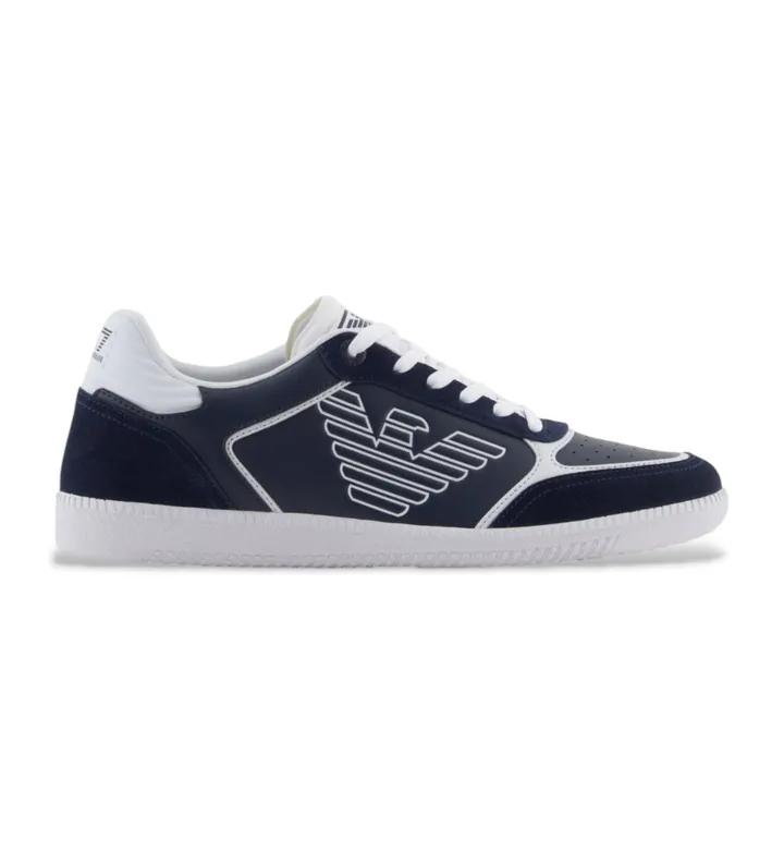 EA7 unisex. 7X000405_AF19826 Zapatillas de Piel Heritage Eagle negro (35 1/3), Plano, Cordones, Casual