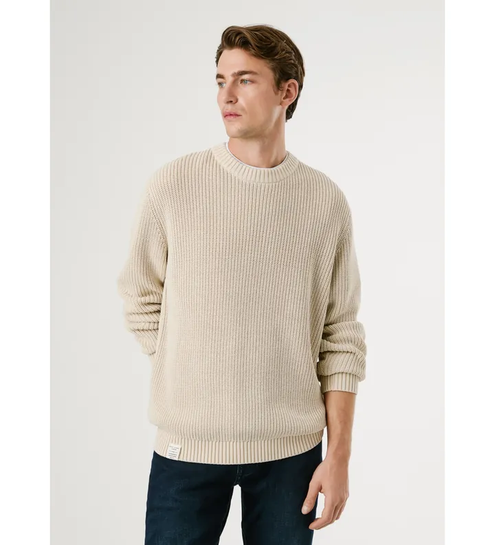Pepe Jeans para hombre. PM7000022 Jersey Parker beige (L), Casual, Algodón