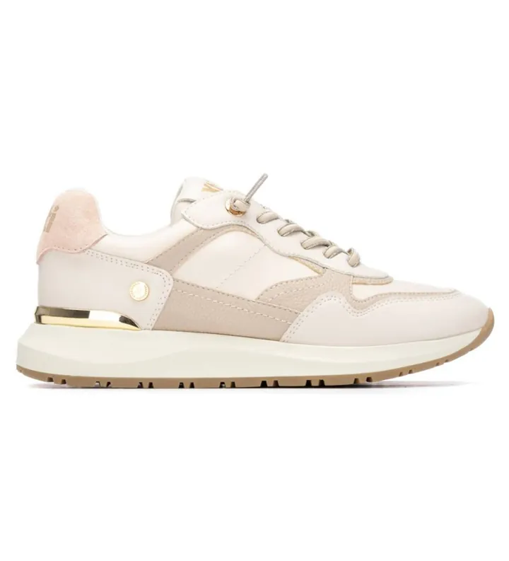 Xti para mujer. 14520101-HIELO Zapatillas 145201 beige (36), Tela, Plano, Cordones, Casual