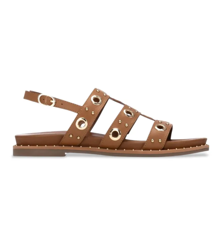 Carmela para mujer. 16320801-CAMEL Sandalias de Piel 163208 marrón (36), Plano, Hebilla, Casual