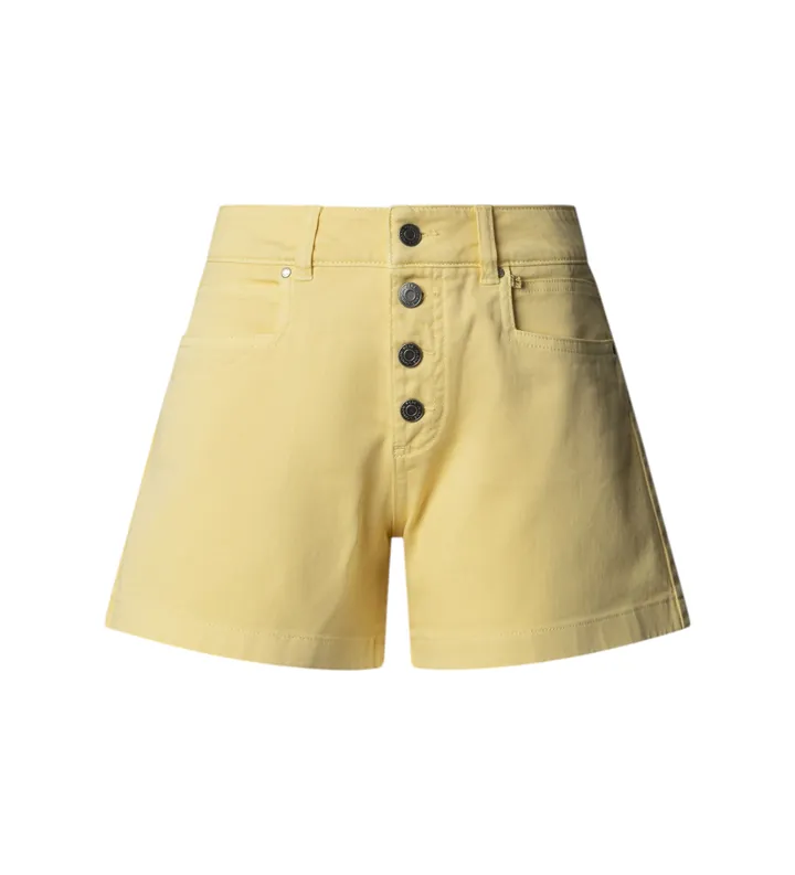 Pepe Jeans para mujer. PL8000012 Shorts High Waist Sandrine amarillo (27), Casual, Algodón