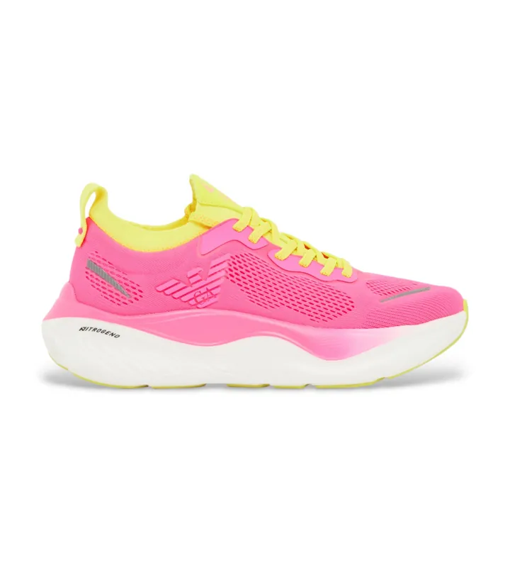 EA7 unisex. X8X246_XK443 Zapatillas Nitro Wave rosa (36 2/3), Tela, Plano, 1 a 3cm, Cordones, Casual, Deportivo, Running, Multideporte