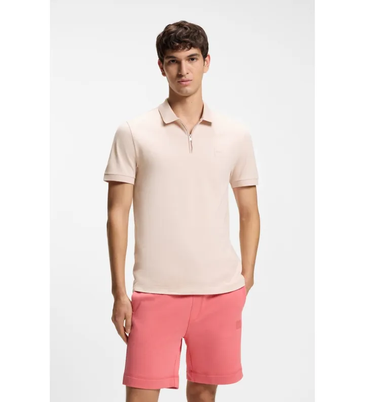 BOSS para hombre. 50537507 Polo Slim Fit rosa (L), Casual, Algodón, Manga corta