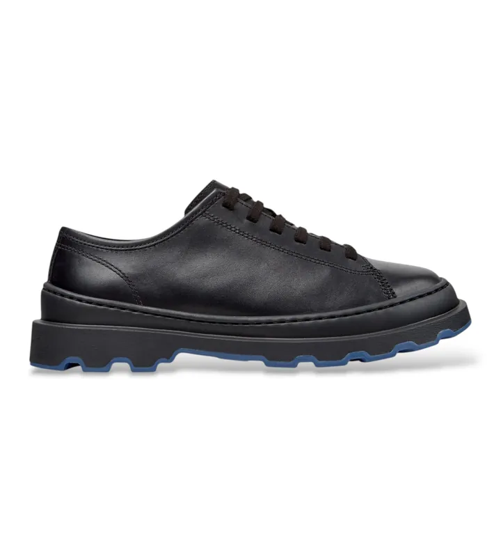 Camper para mujer. K201839-006 Zapatos de piel de cordones Brutus+ negro (36), Plano, Casual