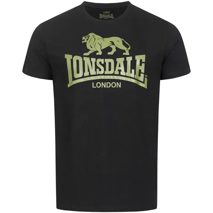LONSDALE Camiseta verde claro / negro