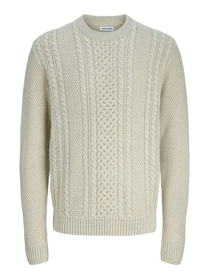 JACK & JONES Jersey 'PAUL' blanco lana