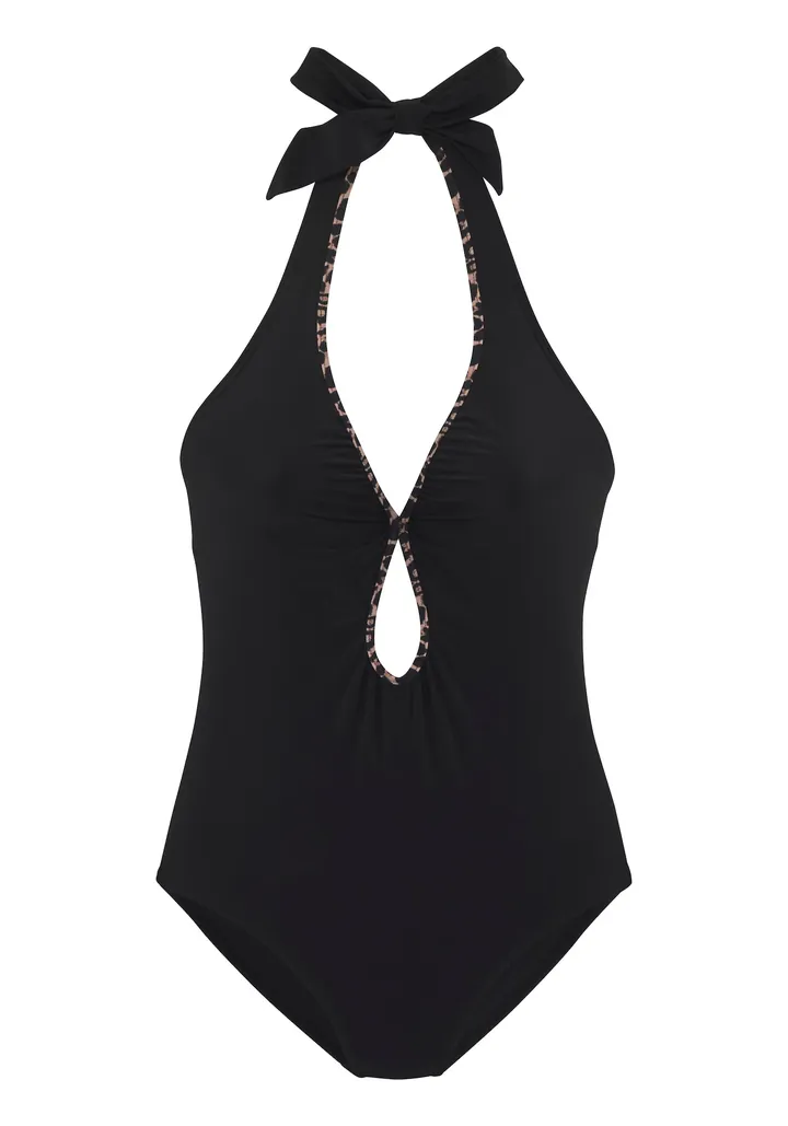 LASCANA Traje de baño marrón / negro