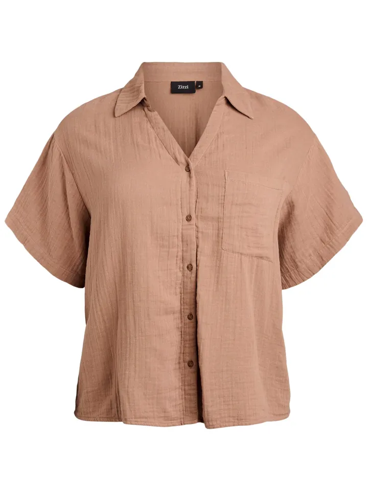 Zizzi Blusa 'Vivu'  moca