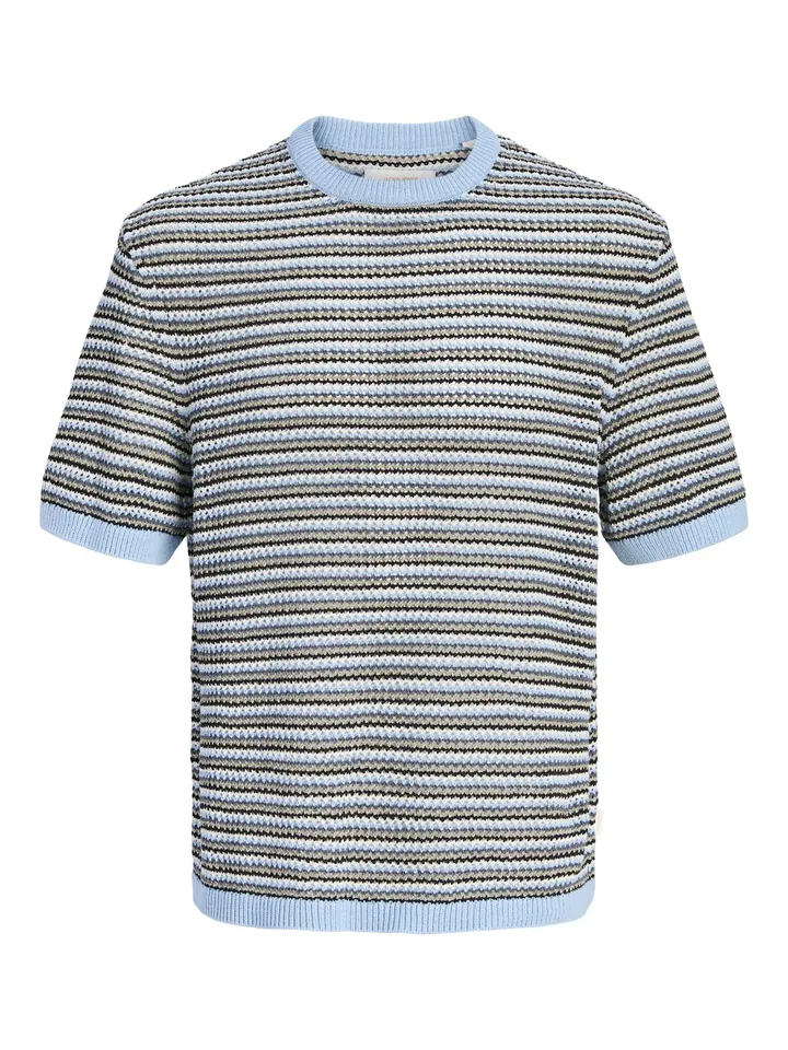 JACK & JONES Camiseta azul / negro / blanco