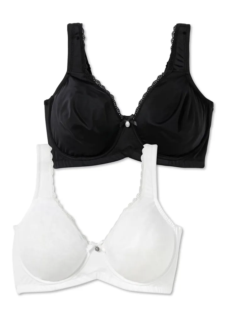 SHEEGO Sujetador negro / blanco