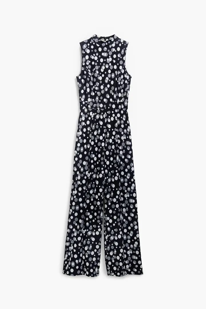 Desigual, Mono lunares, Poliester, Negro, L