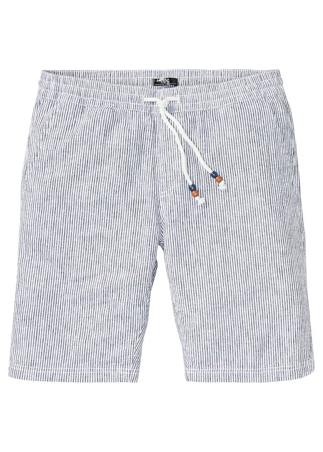 Bermudas de mezcla de lino ligero con corte regular