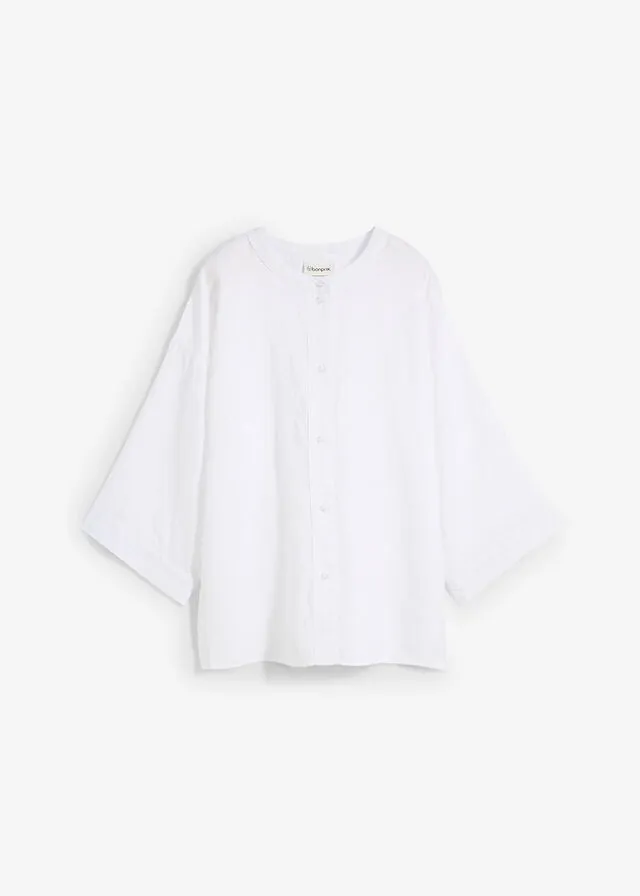 Blusa oversize de lino puro