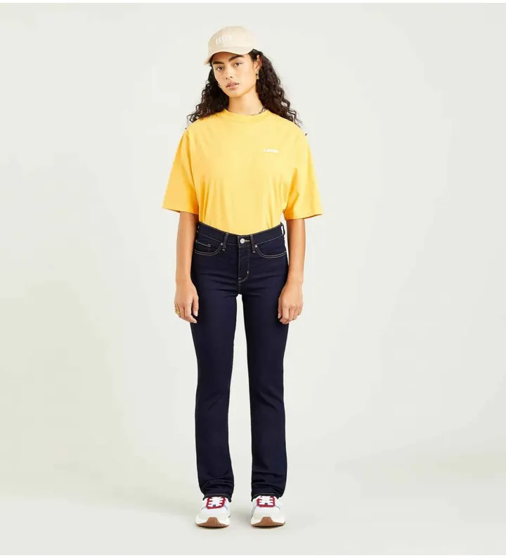 Levi's para mujer. 19631-0001 Jean Recto Moldeador 314 marino (26/32), Casual, Algodón, Denim