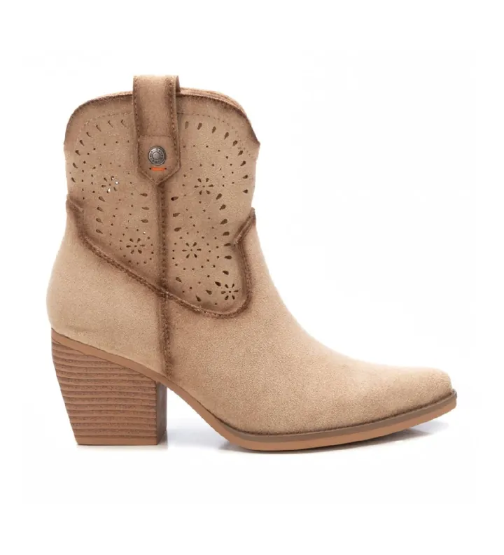 Refresh para mujer. 17251802-BEIGE Botines de piel 172518 beige (39), 5 a 8cm, Cremallera, Casual