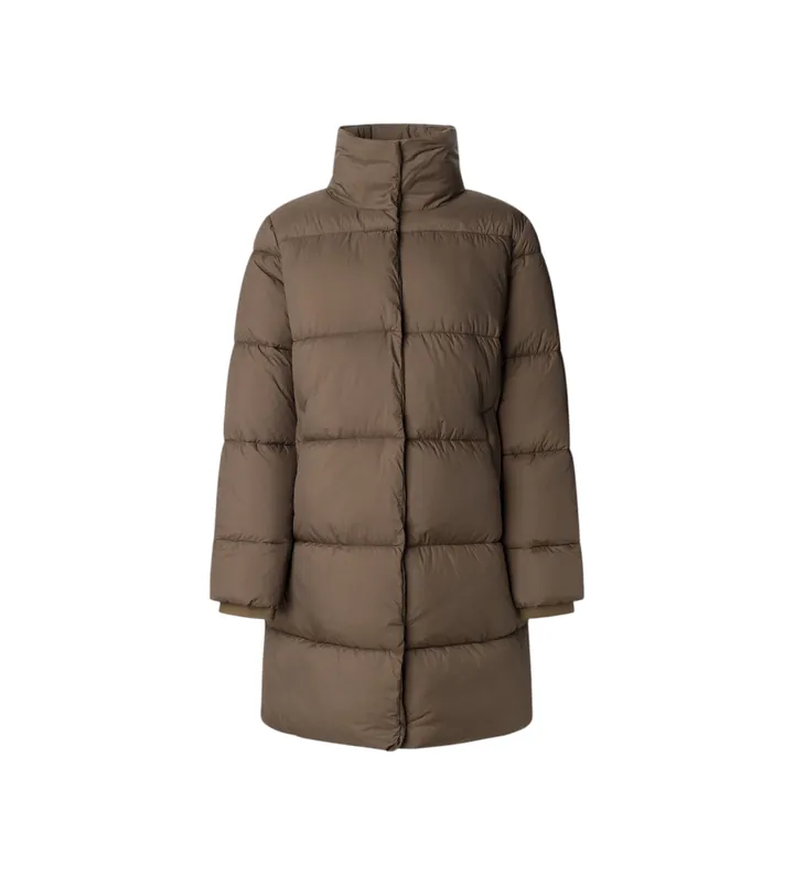 Pepe Jeans para mujer. PL4024358 Abrigo Tatum marrón (L), Casual, Nylon