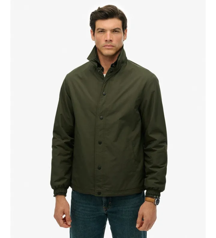 Superdry para hombre. M5012206A Chaqueta Nylon Coach verde (S), Casual