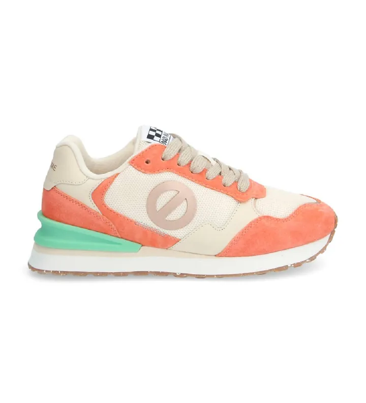 NO NAME para mujer. QNIPSME Zapatillas de Piel Tova Runner naranja (36), Plano, Cordones, Casual