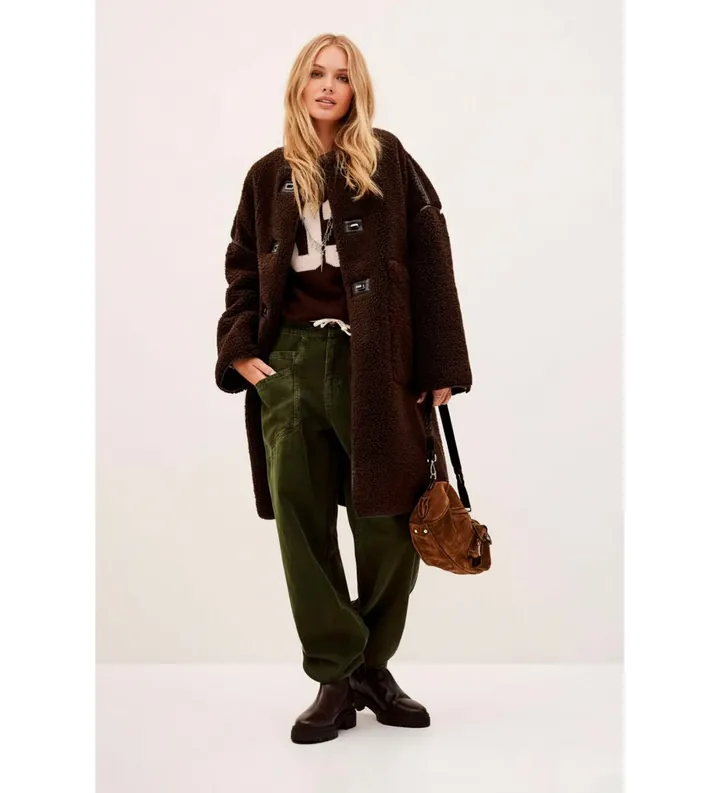 BA&SH para mujer. 1H25MILL Abrigo Millie chocolate (36), Marrón, Casual, Poliéster