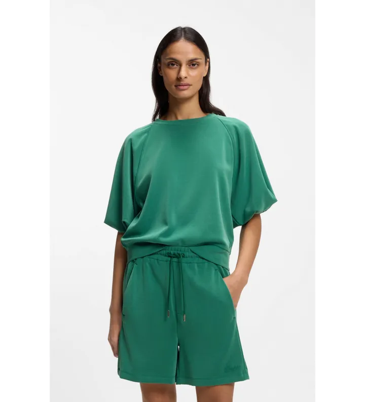 BOSS para mujer. 50556383 Sudadera Etami verde (M), Casual, Modal