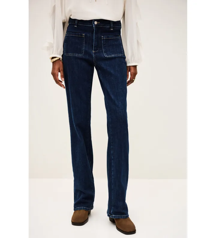 BA&SH para mujer. 1H23ROSS Jeans Ross azul (34), Casual, Algodón, Denim