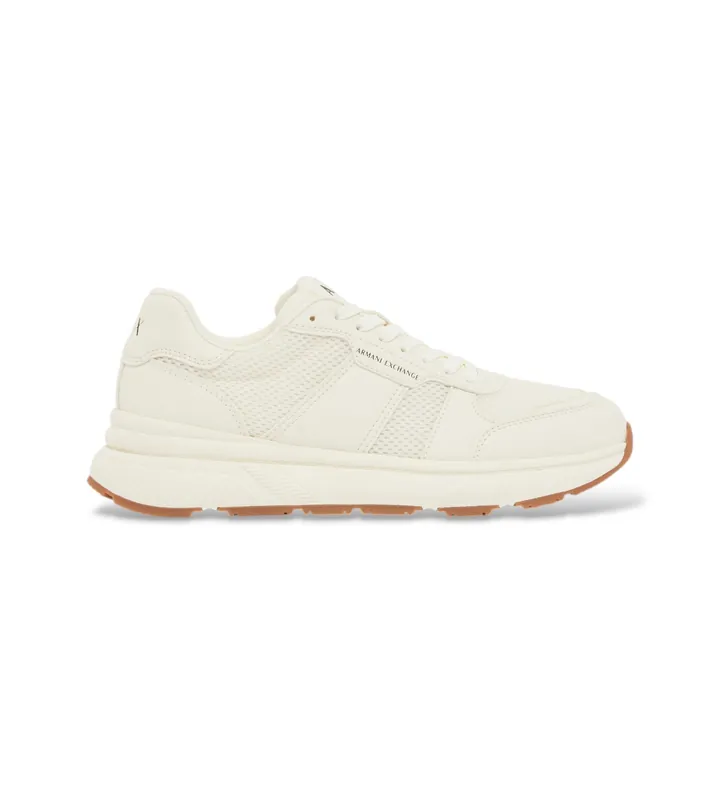 A|X Armani Exchange para hombre. XM002634AF17352M0107 Zapatillas premium blanco (40.5), Tela, Plano, Cordones, Casual