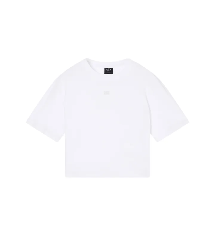 A|X Armani Exchange para mujer. XW001836AF10356U0002 Camiseta Casual blanco (L), Algodón, Manga larga