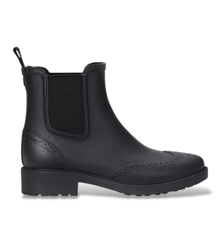 Lauren Ralph Lauren para mujer. 802945876001 Botas de agua Preslie de goma negro (35), 1 a 3cm, Ninguno, Casual, PVC