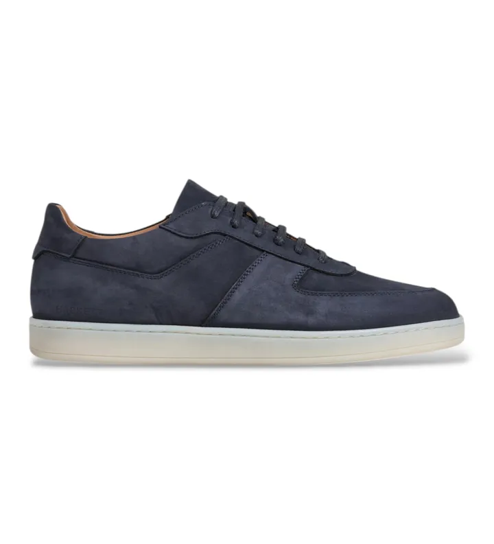 Hackett London para hombre. HMS200101 Zapatillas nubuck brompton marino (40), Plano, Nobuck, Cordones, Casual