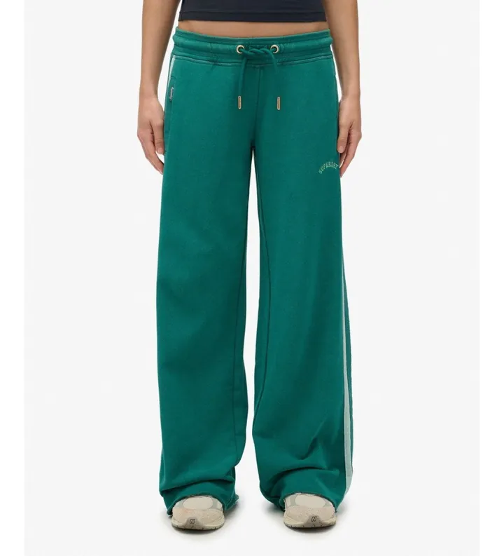 Superdry para mujer. W7011265A Pantalón Jogger Essential Logo Straight verde (L), Casual, Algodón