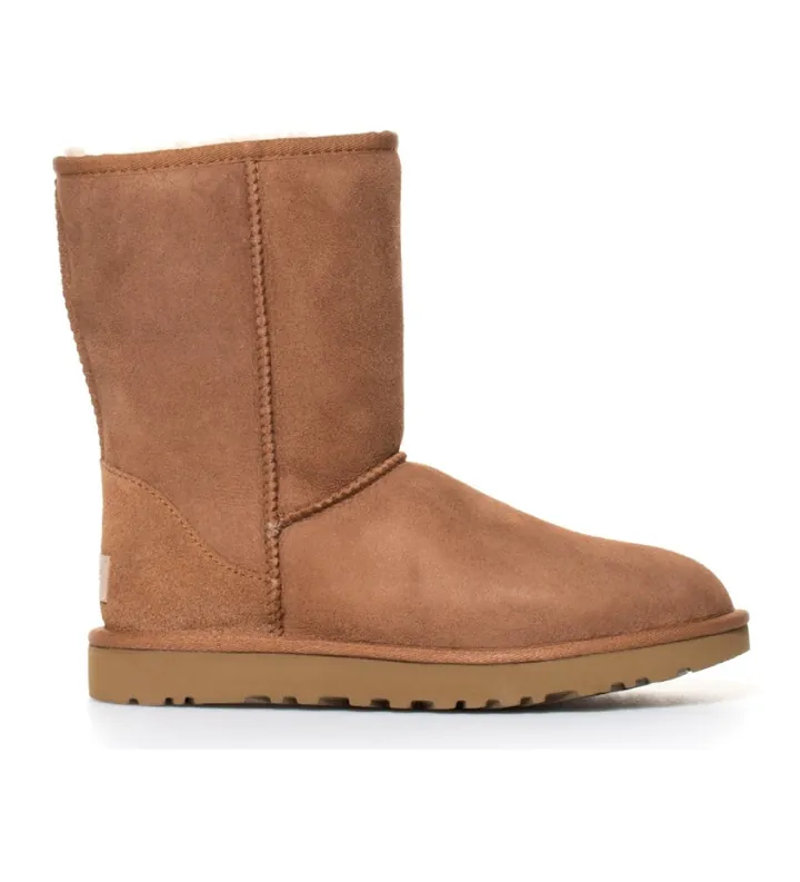 UGG para mujer. 1016223 Botas de piel Classic Short II chesnut (36), Marrón, Plano, Ninguno, Casual