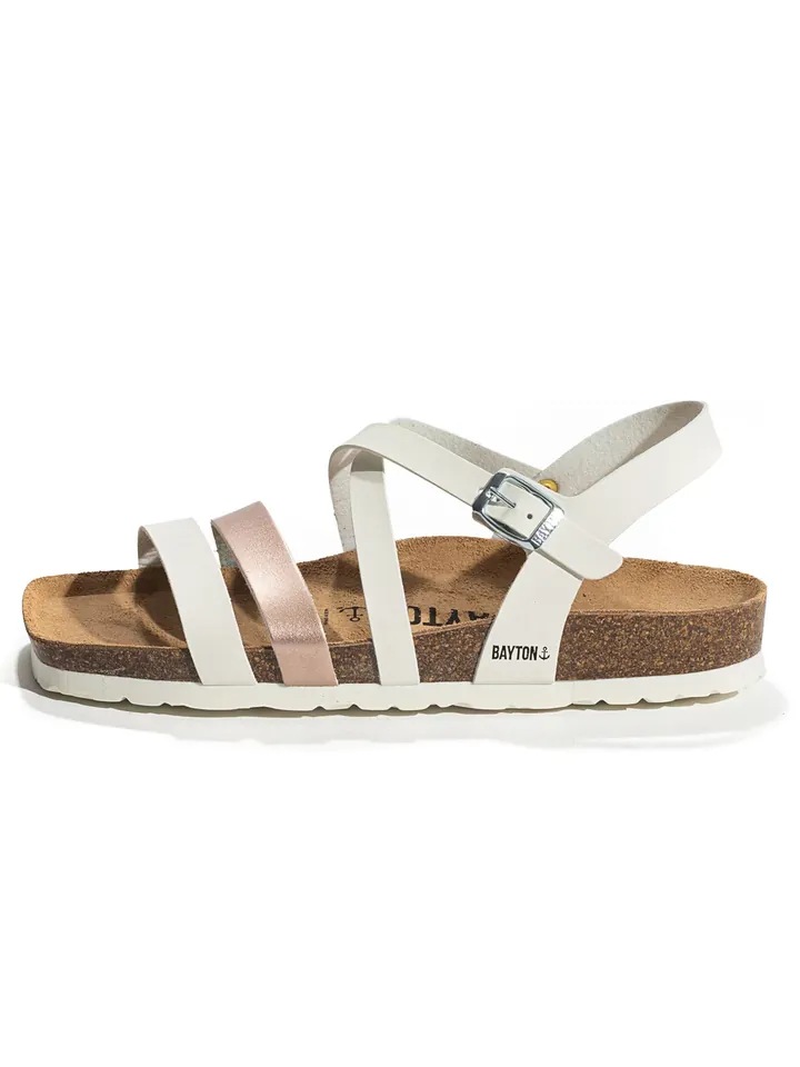 Bayton Sandalias 'Gerone' oro rosa / blanco
