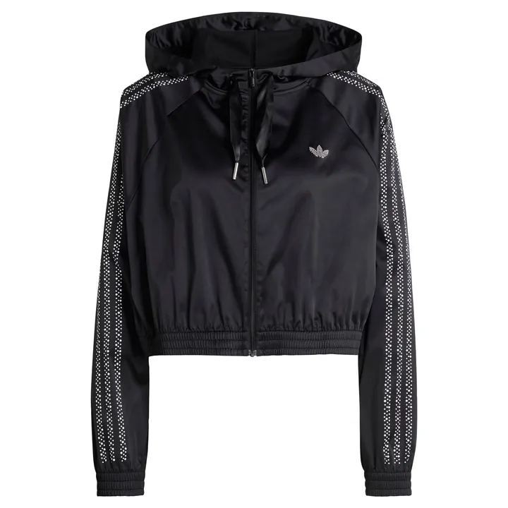 ADIDAS ORIGINALS Chaqueta de entretiempo 'PEARL' negro / plata