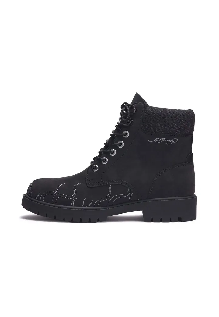 Ed Hardy Botas con cordones 'Flamme' negro