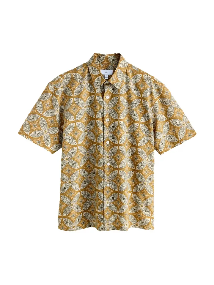 Next Camisa beige claro / azafrán / gris claro