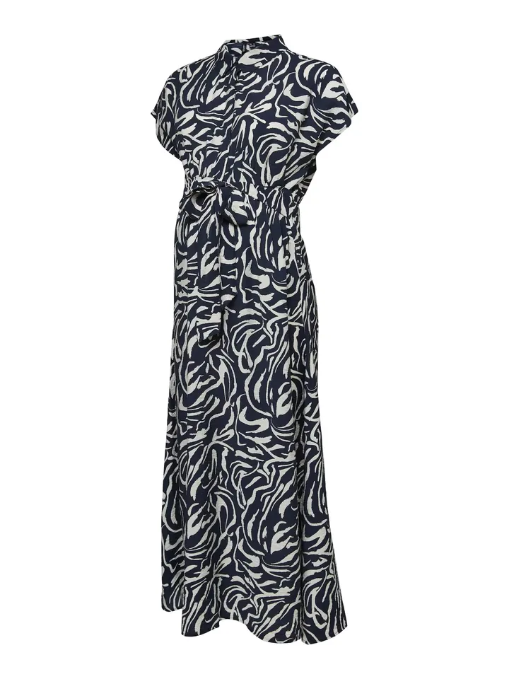 Vero Moda Maternity Vestido camisero 'VMMJosie' navy / blanco
