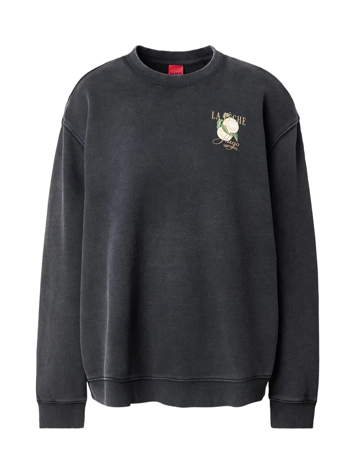 HUGO Sudadera 'Classic Crew_8'  miel / oliva / negro