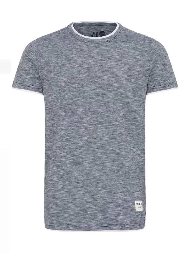 !Solid Camiseta 'Rigos' navy / blanco