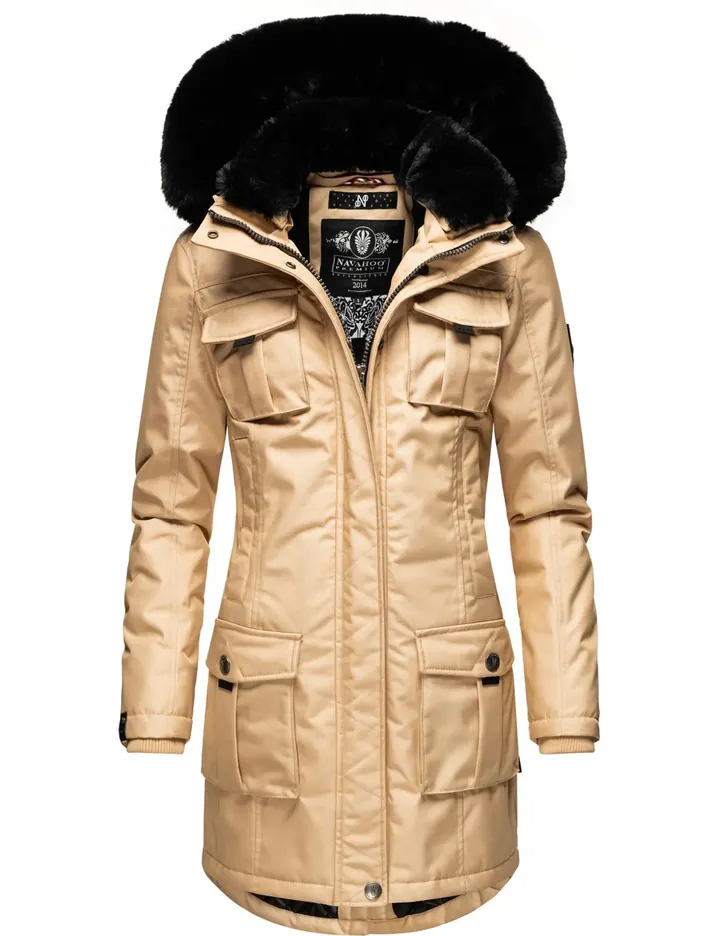 NAVAHOO Chaqueta funcional 'Tinis'  beige / negro