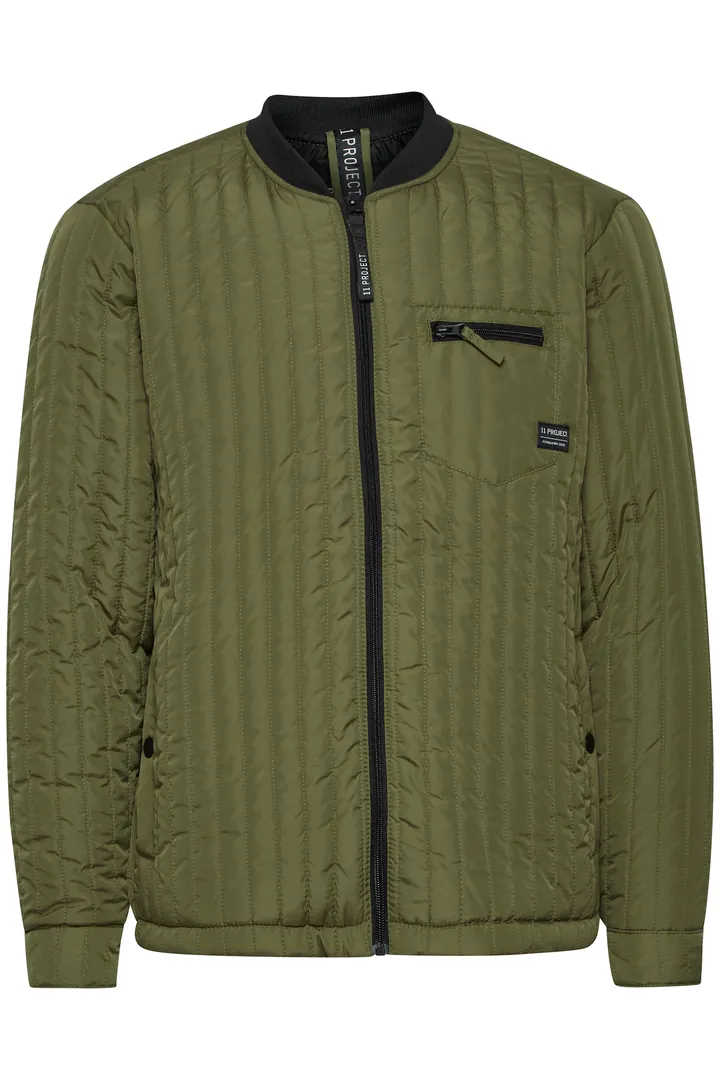11 Project Chaqueta de entretiempo 'Arik'  verde / negro