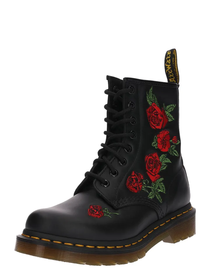 Dr. Martens Botines con cordones 'Vonda' verde / rojo / negro