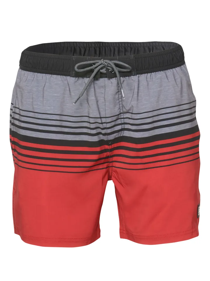 KOROSHI Bermudas gris / rojo / negro