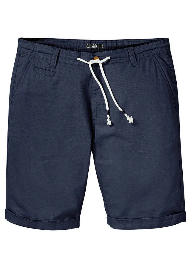 Bermudas de mezcla de lino ligero con corte regular