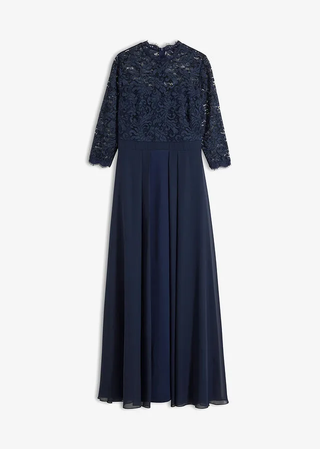 Vestido maxi con encaje