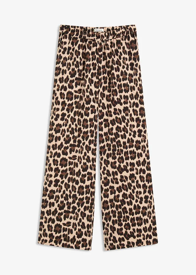 Pantalón palazzo de satén fluido